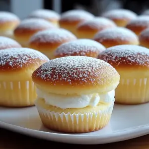 Fluffy Japanese Cotton Cheesecake Cupcakes