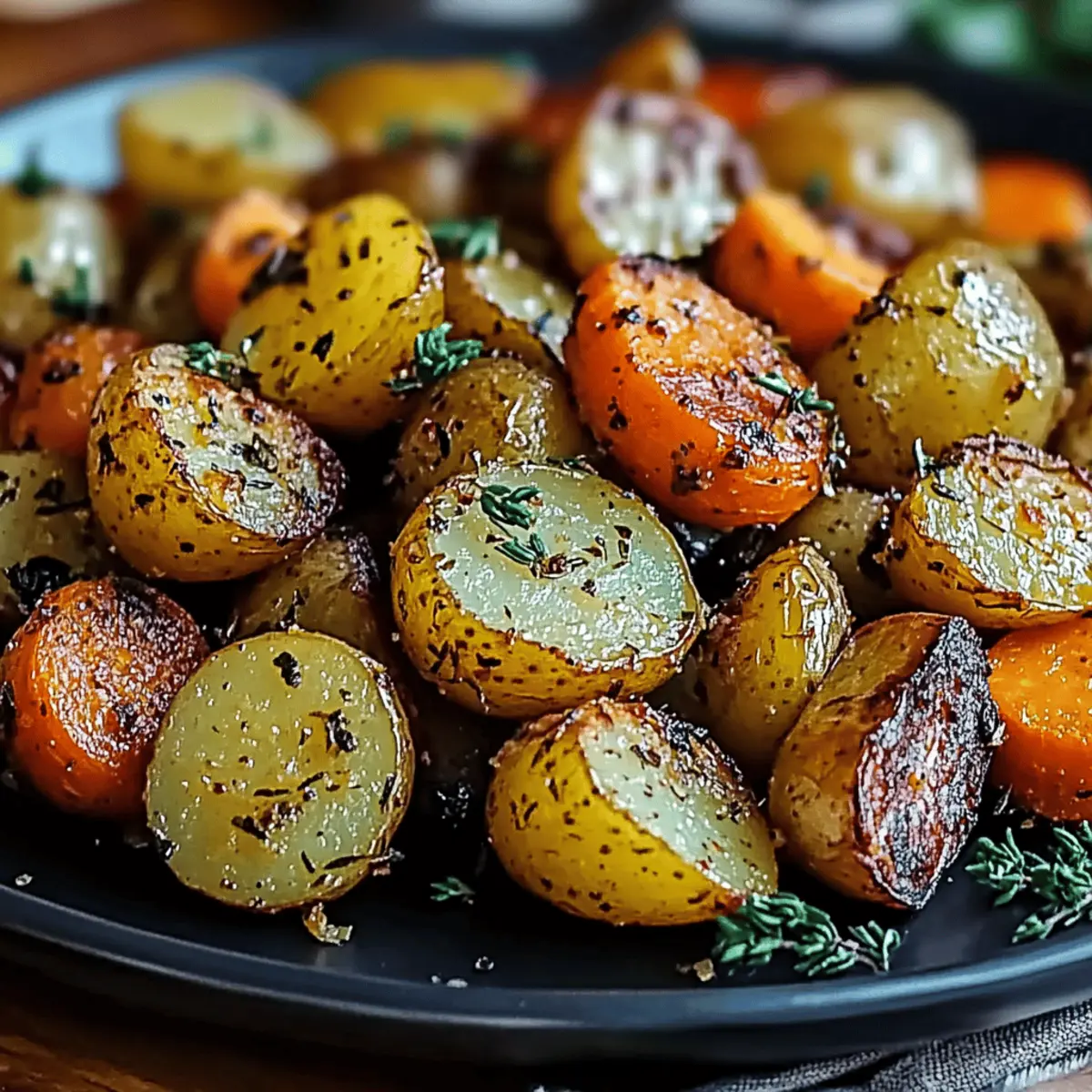 Garlic Herb Roasted Potatoes, Carrots, and Zucchini