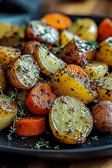Garlic Herb Roasted Potatoes, Carrots, and Zucchini