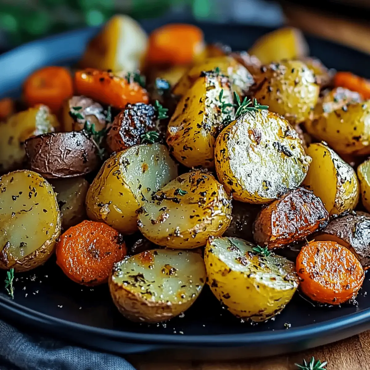Garlic Herb Roasted Potatoes, Carrots, and Zucchini