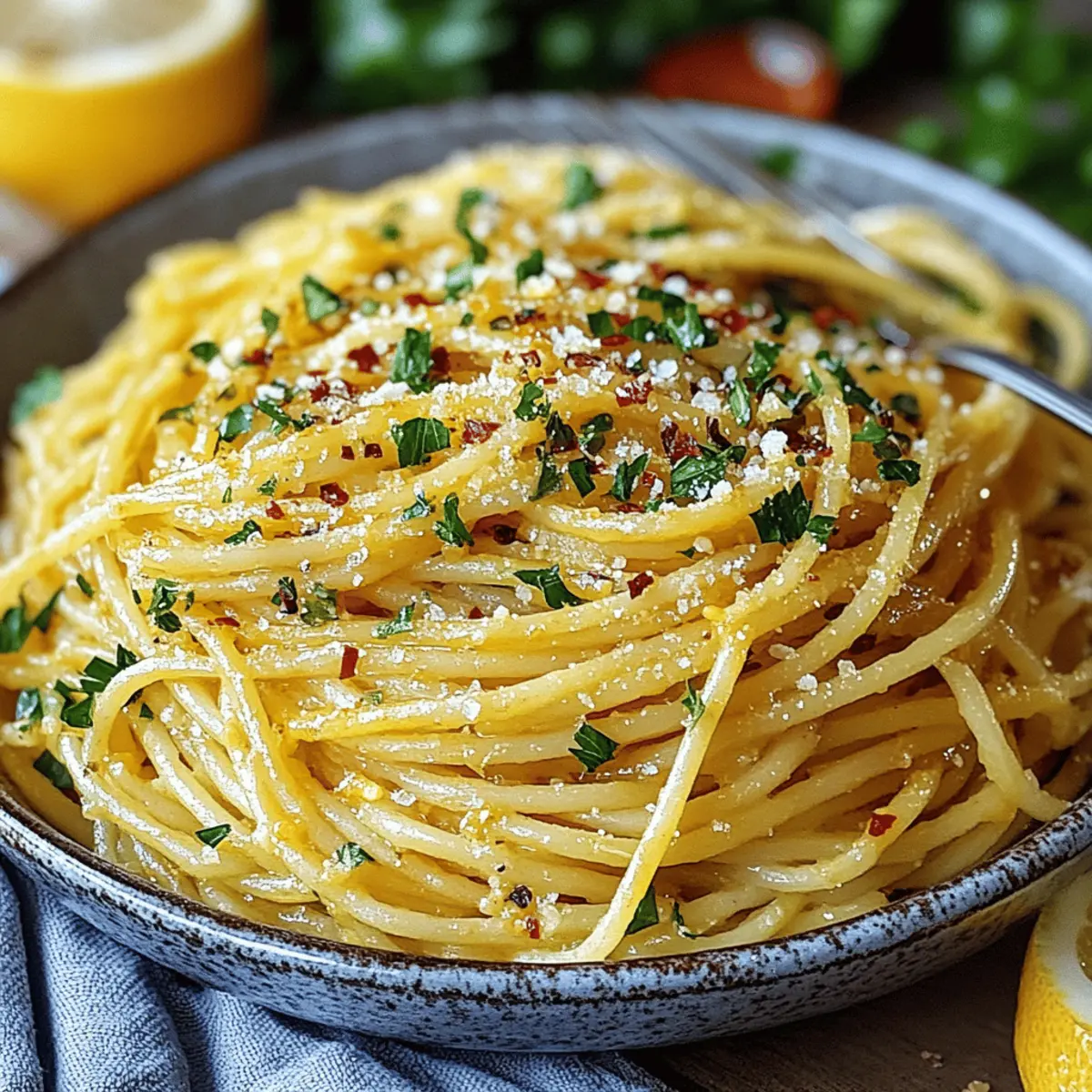 Italian Lemon Garlic Pasta