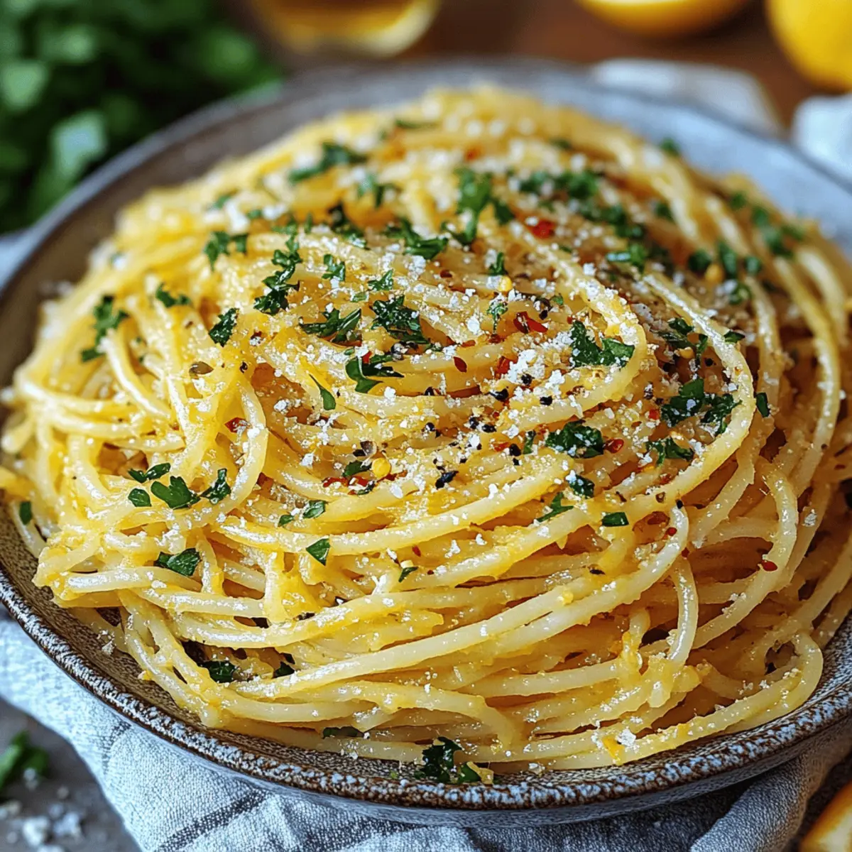 Italian Lemon Garlic Pasta