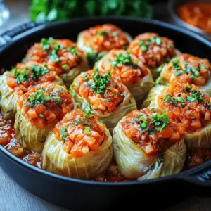 Lentil and Rice Stuffed Cabbage Rolls