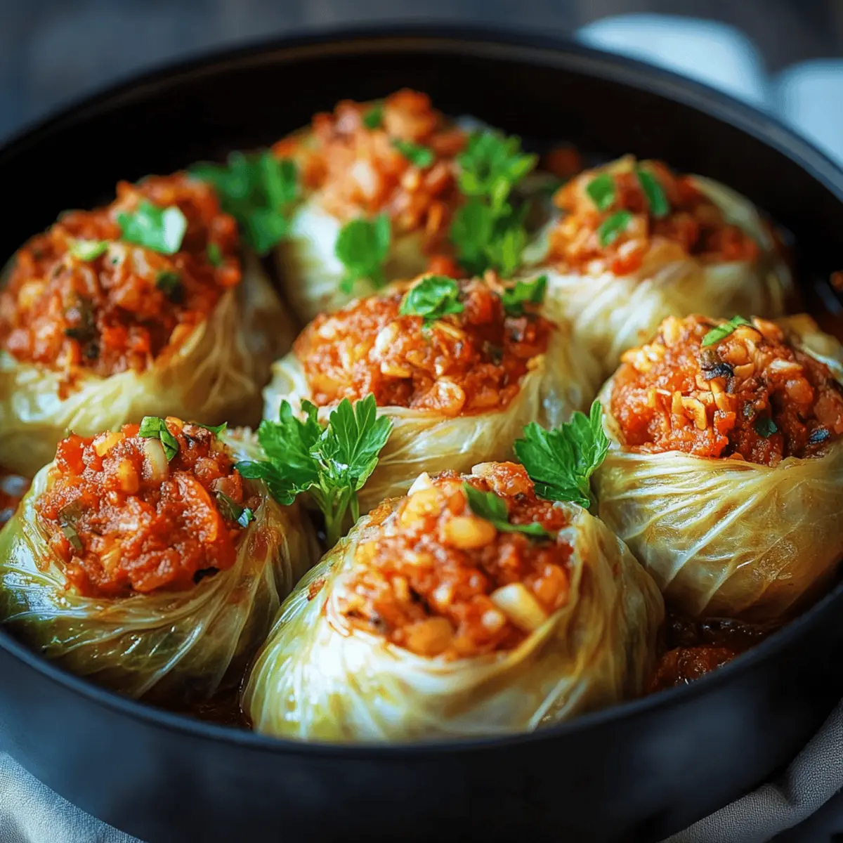 Lentil and Rice Stuffed Cabbage Rolls