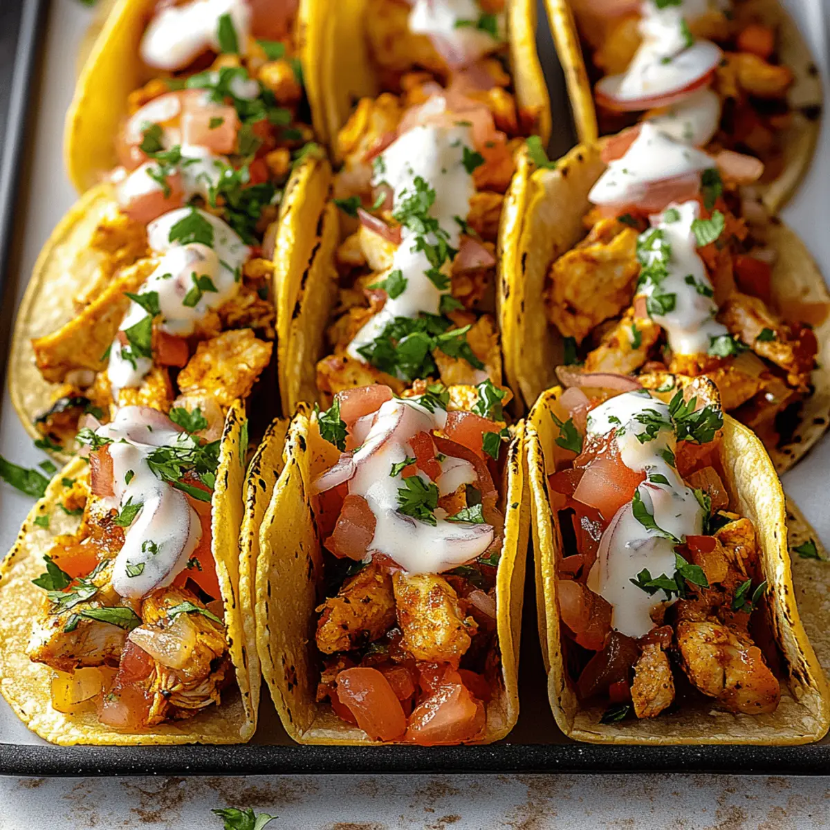 Mini Baked Chicken Tacos