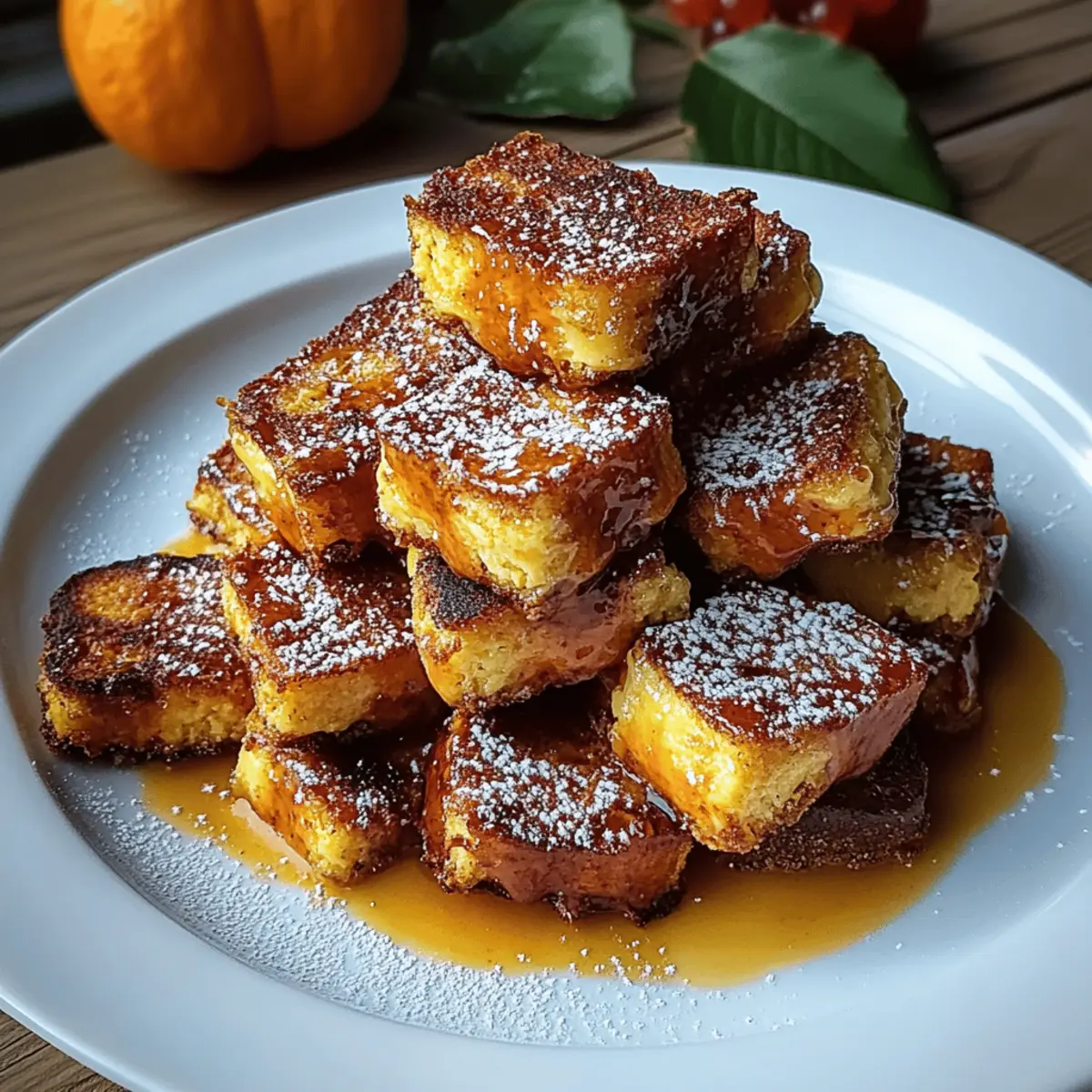 Pumpkin French Toast Bites