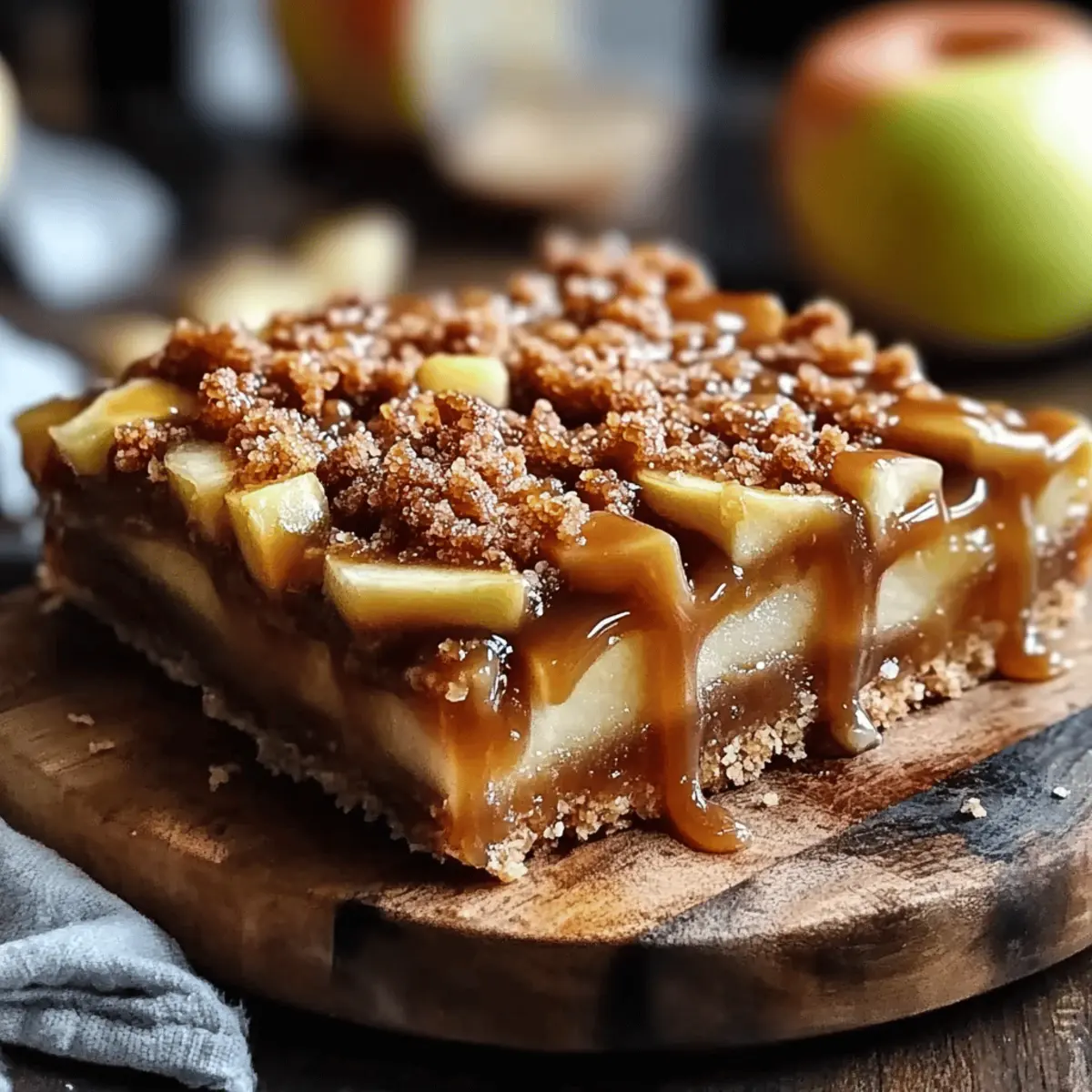 Salted Caramel Apple Bars