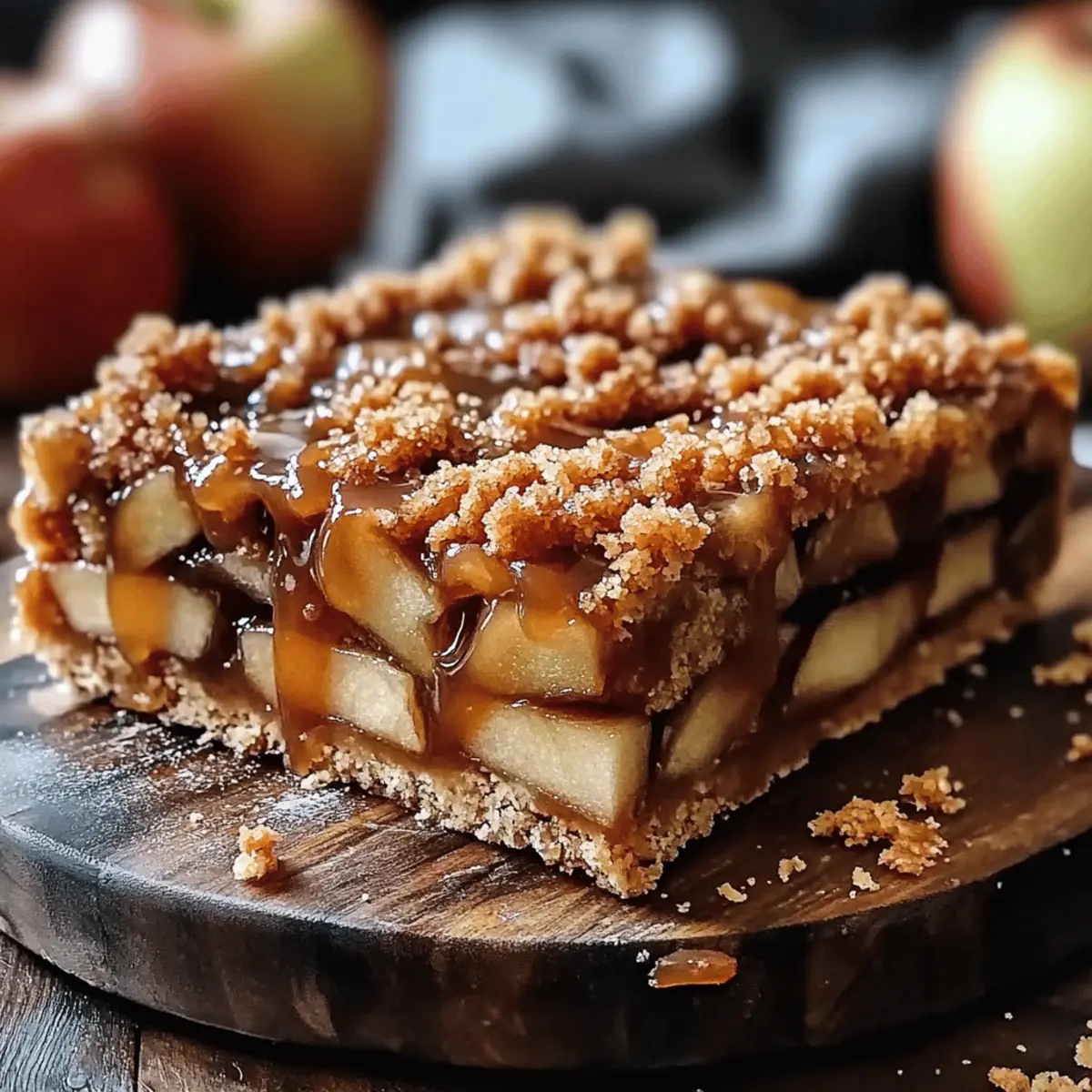 Salted Caramel Apple Bars
