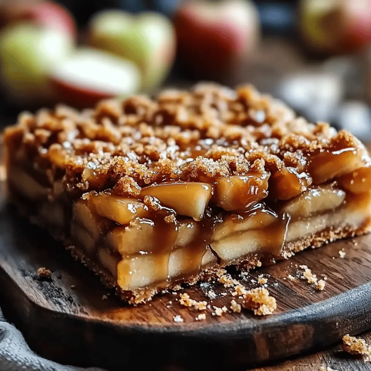 Salted Caramel Apple Bars