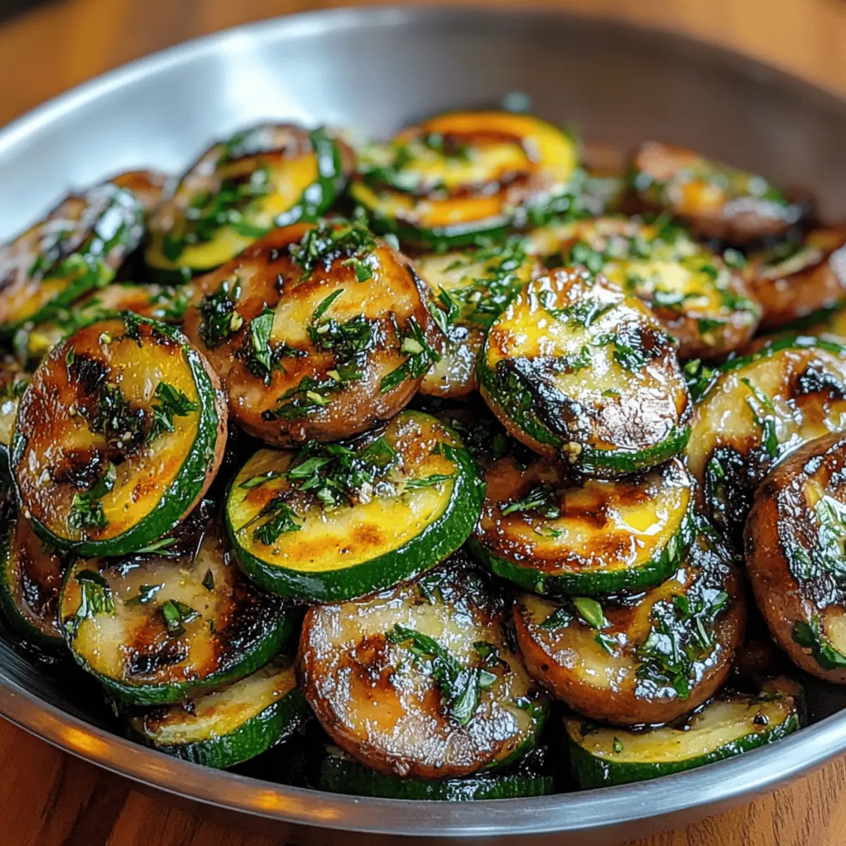 Skillet Zucchini and Mushrooms