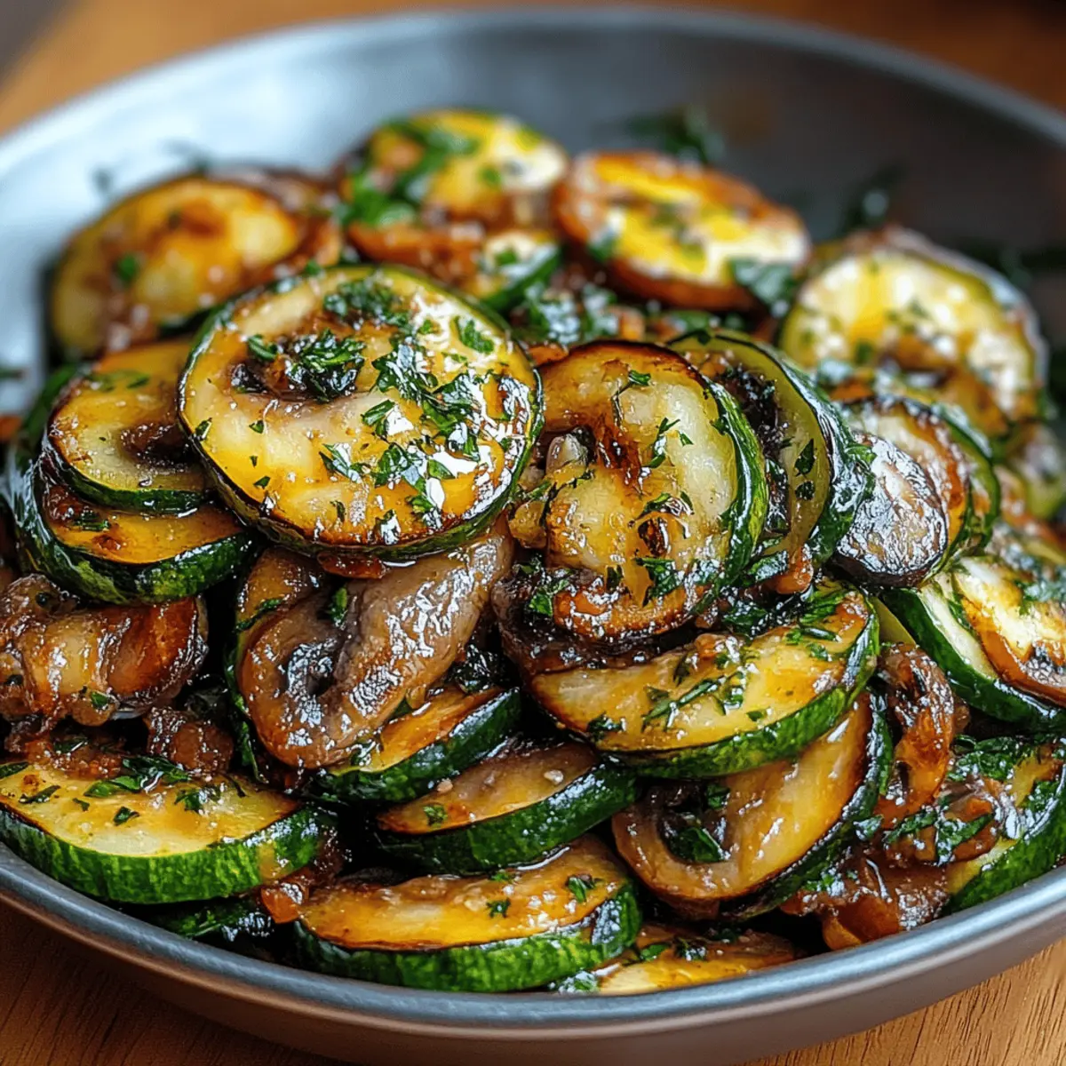 Skillet Zucchini and Mushrooms