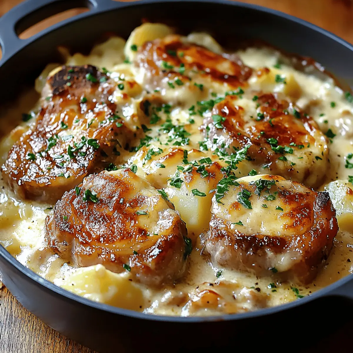 Smothered Pork Chop and Scalloped Potato Casserole