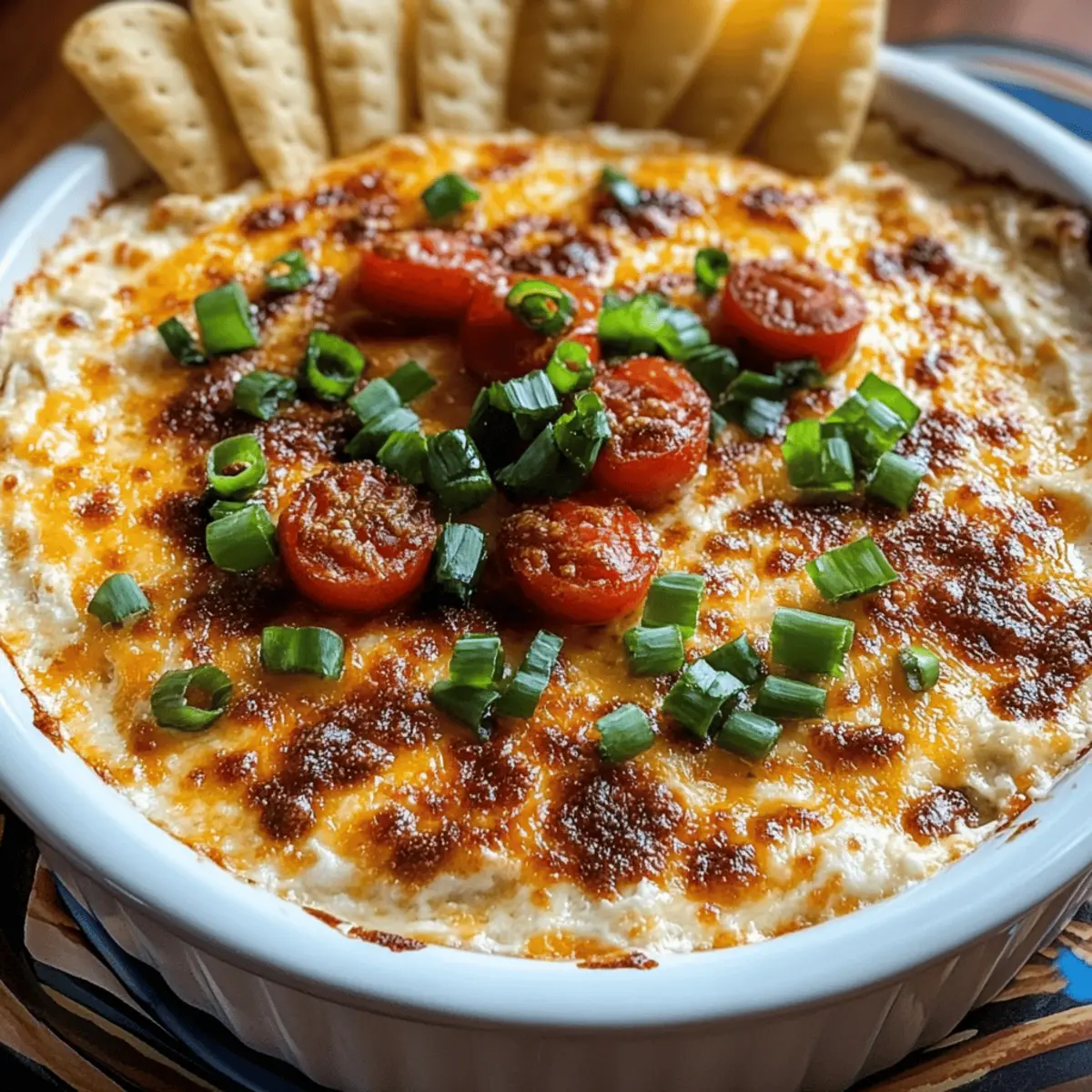Spicy Cheesy Baked Football Dip