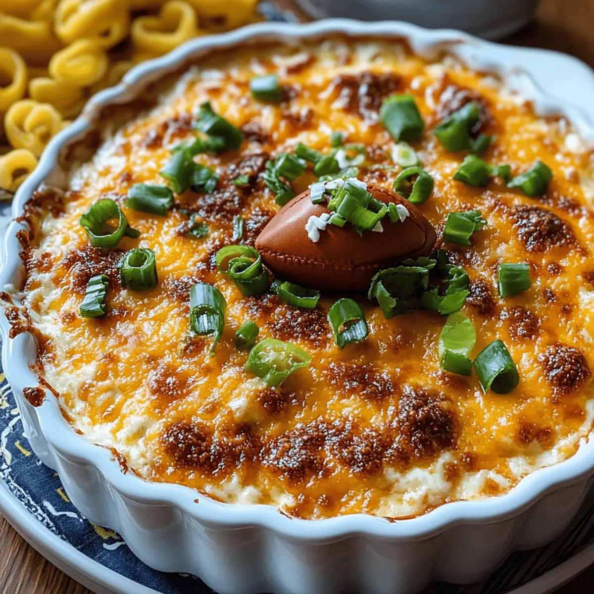 Spicy Cheesy Baked Football Dip