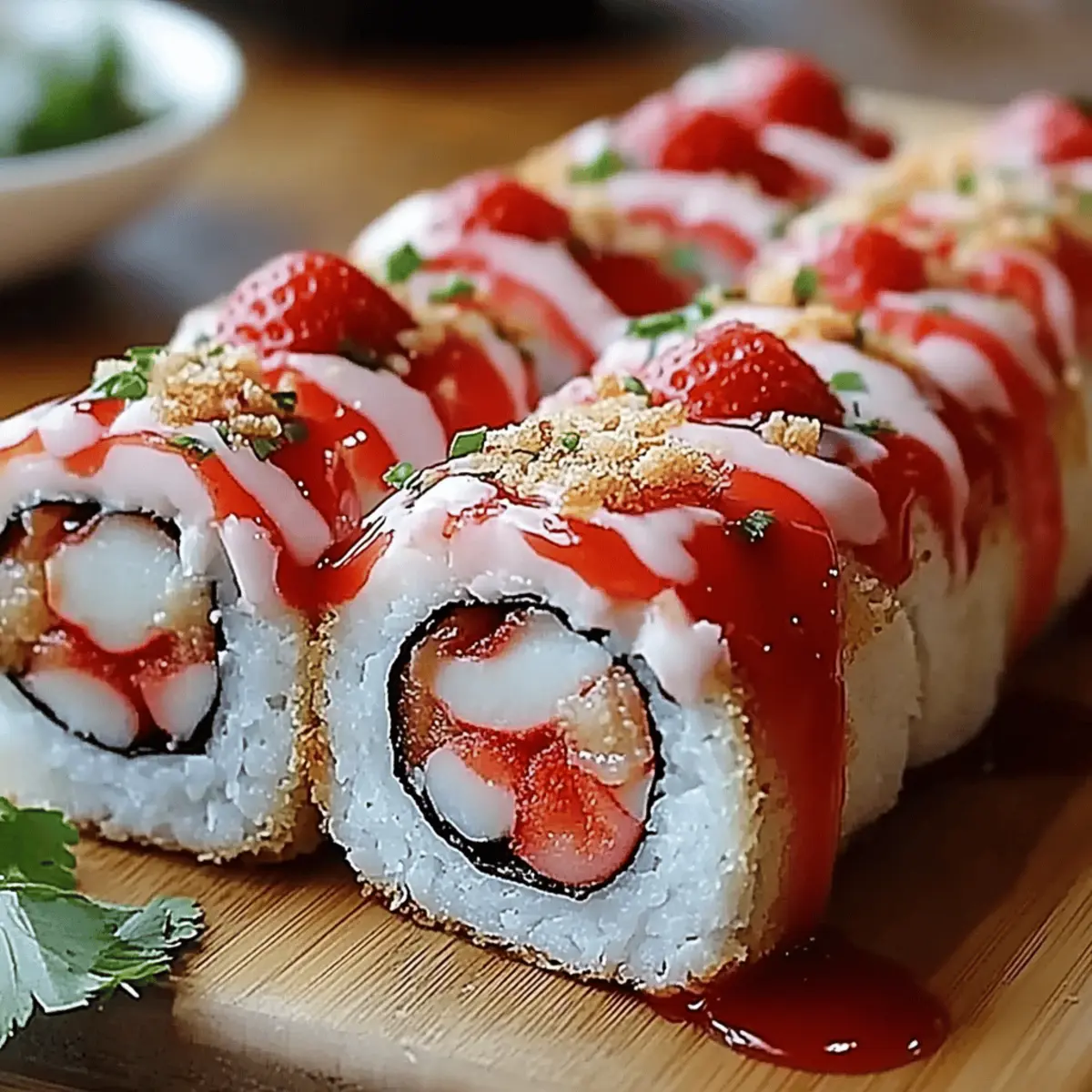 Strawberry Shortcake Sushi Roll