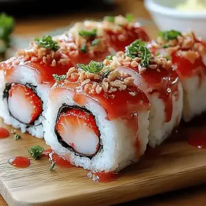 Strawberry Shortcake Sushi Roll