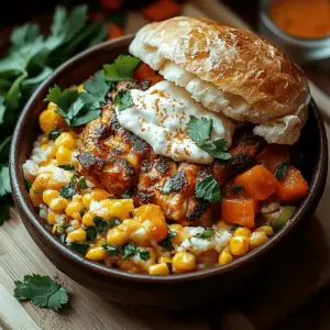 Street Corn Chicken Rice Bowl