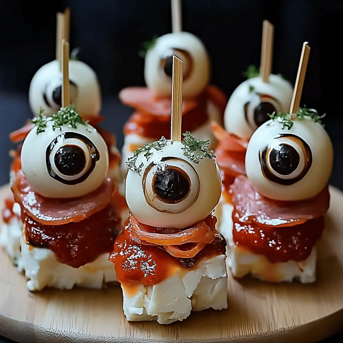 Salami Mozzarella Eyeballs