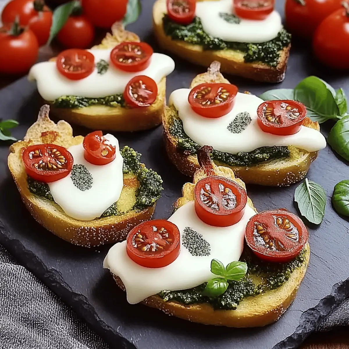 Caprese Crostini Ghosts