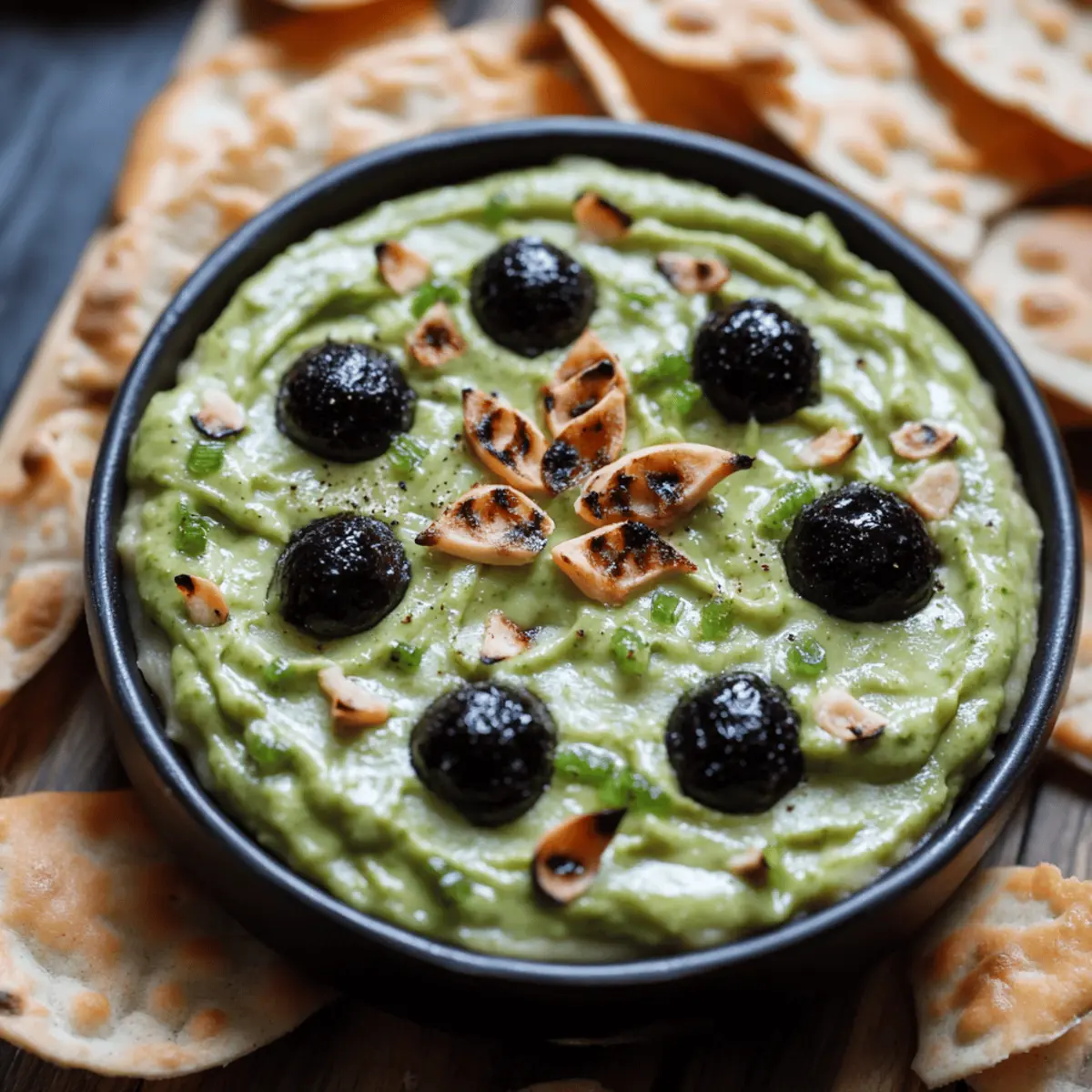Swamp Guac with Creepy Crawler Chips