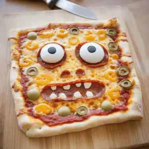 Monster Face Pizza