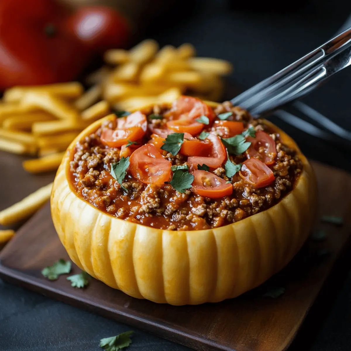 Pumpkin Taco Dip in a Hollowed Mini Pumpkin