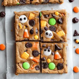 Halloween Candy Cookie Bars