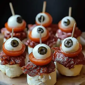 Salami Mozzarella Eyeballs