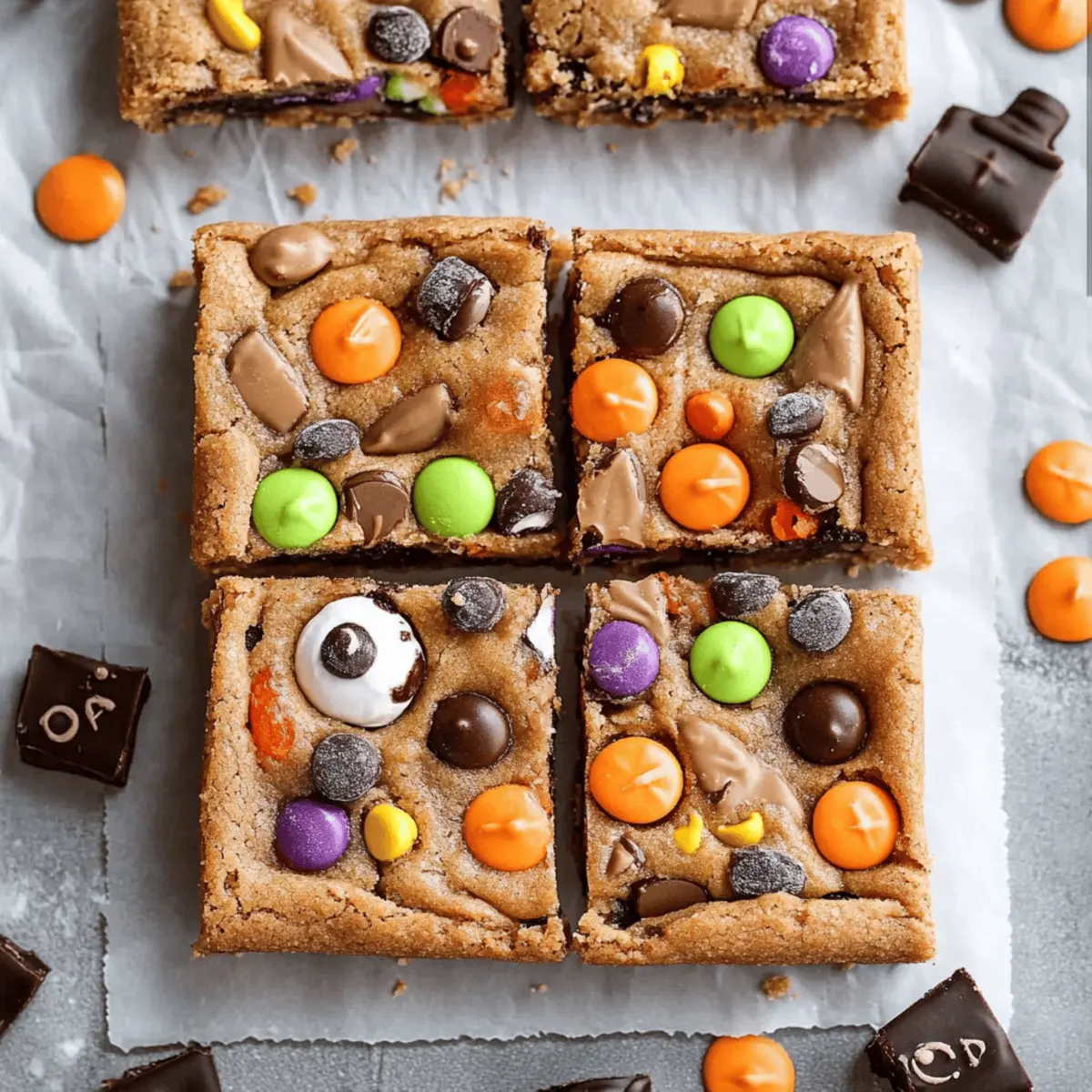 Halloween Candy Cookie Bars