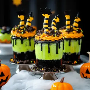 Witches' Brew Halloween Cake Jars