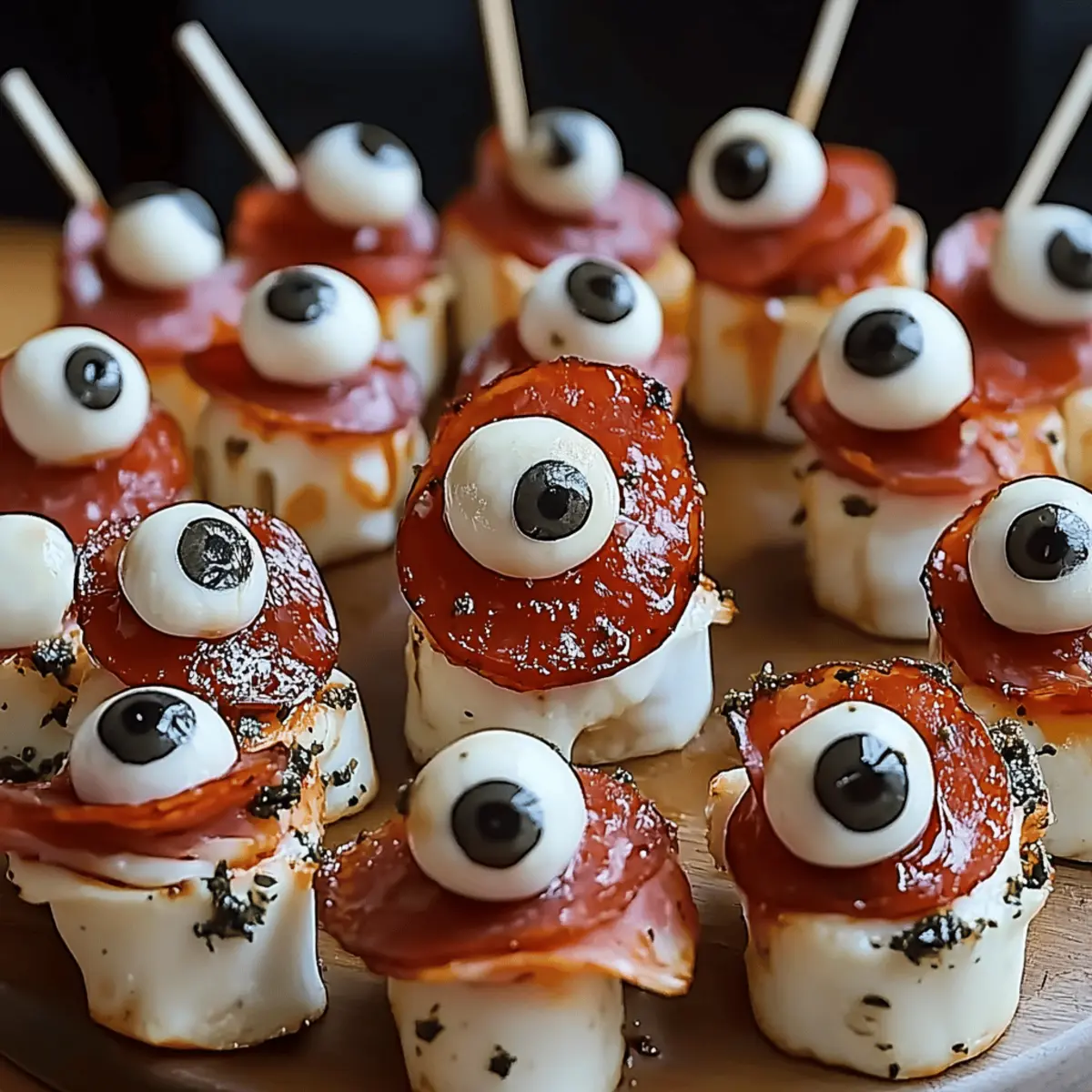 Salami Mozzarella Eyeballs