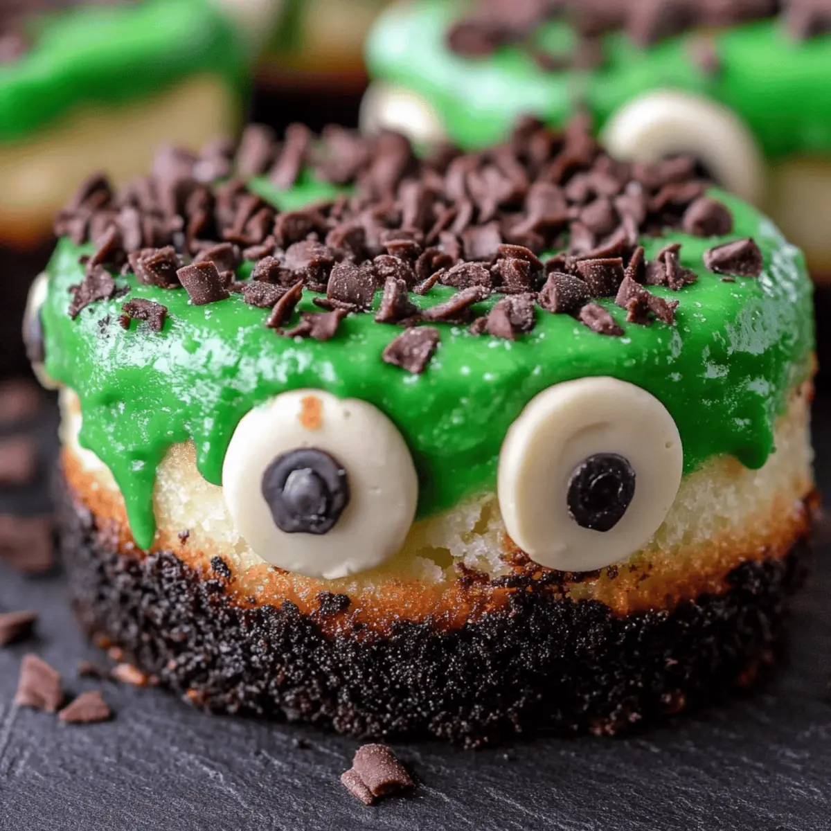 Frankenstein Mini Cheesecakes