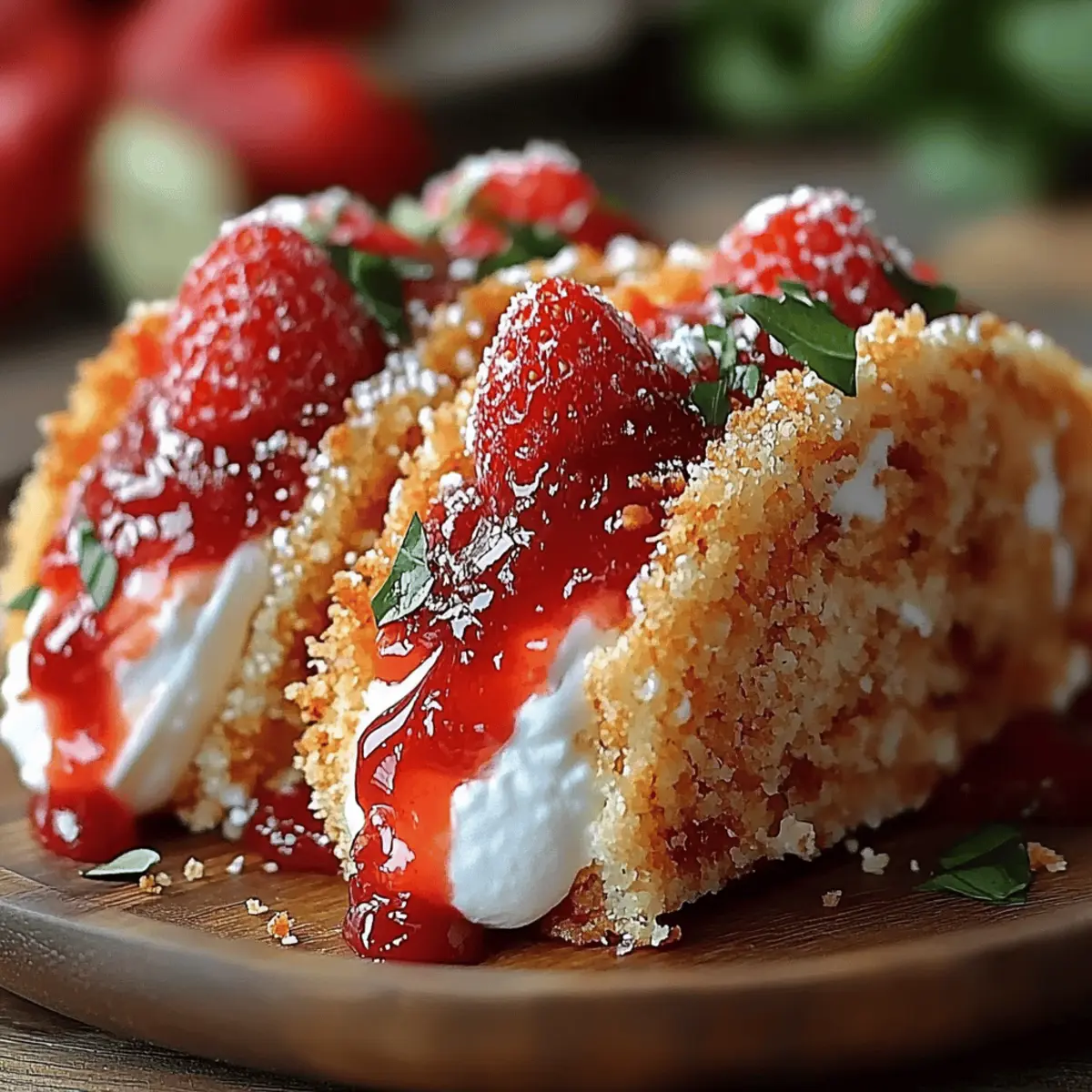 Strawberry Crunch Cheesecake Tacos