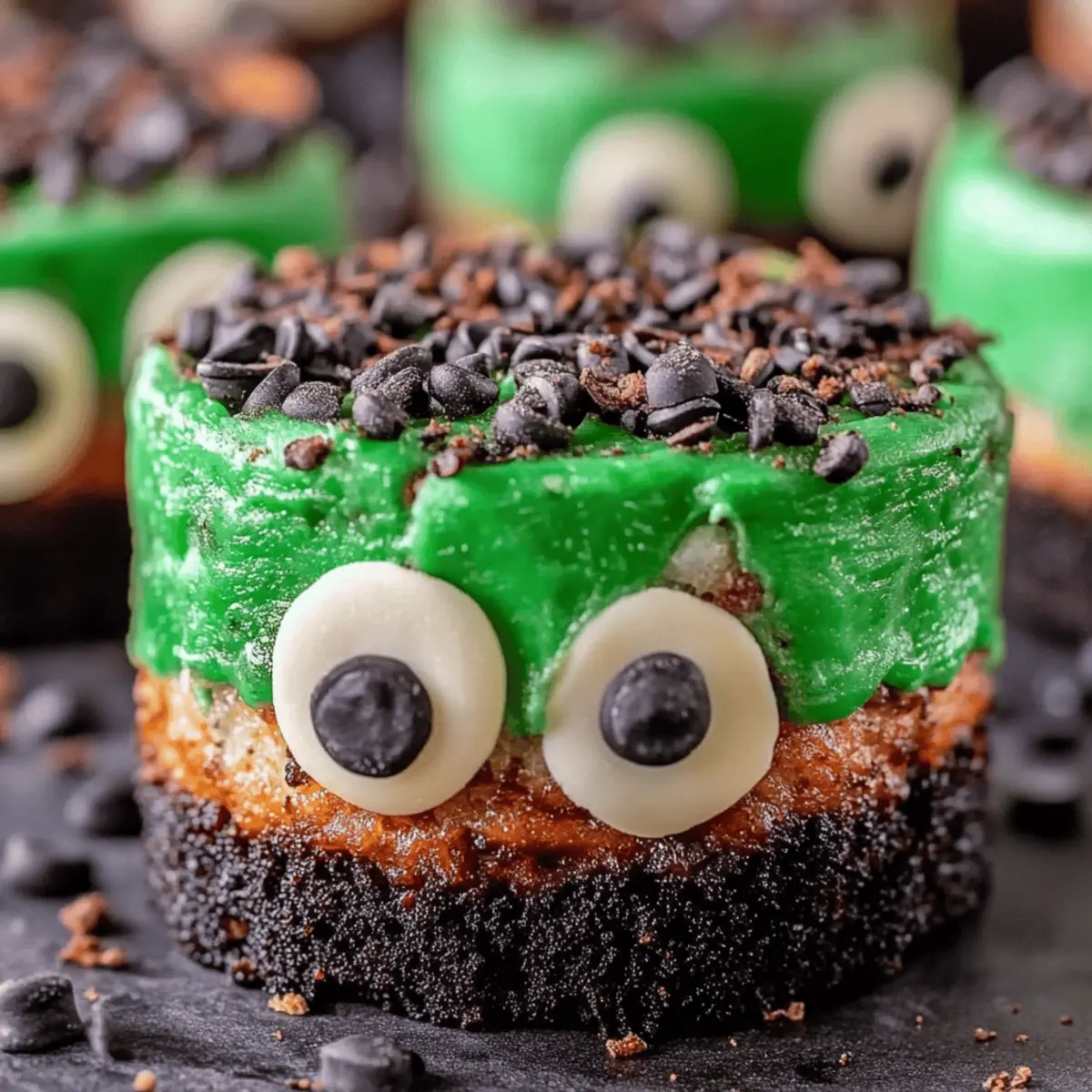 Frankenstein Mini Cheesecakes