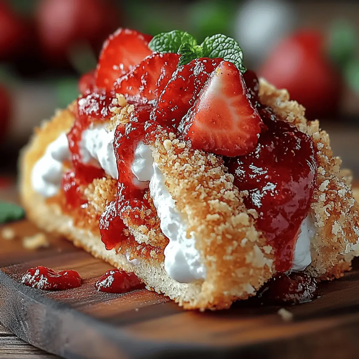 Strawberry Crunch Cheesecake Tacos