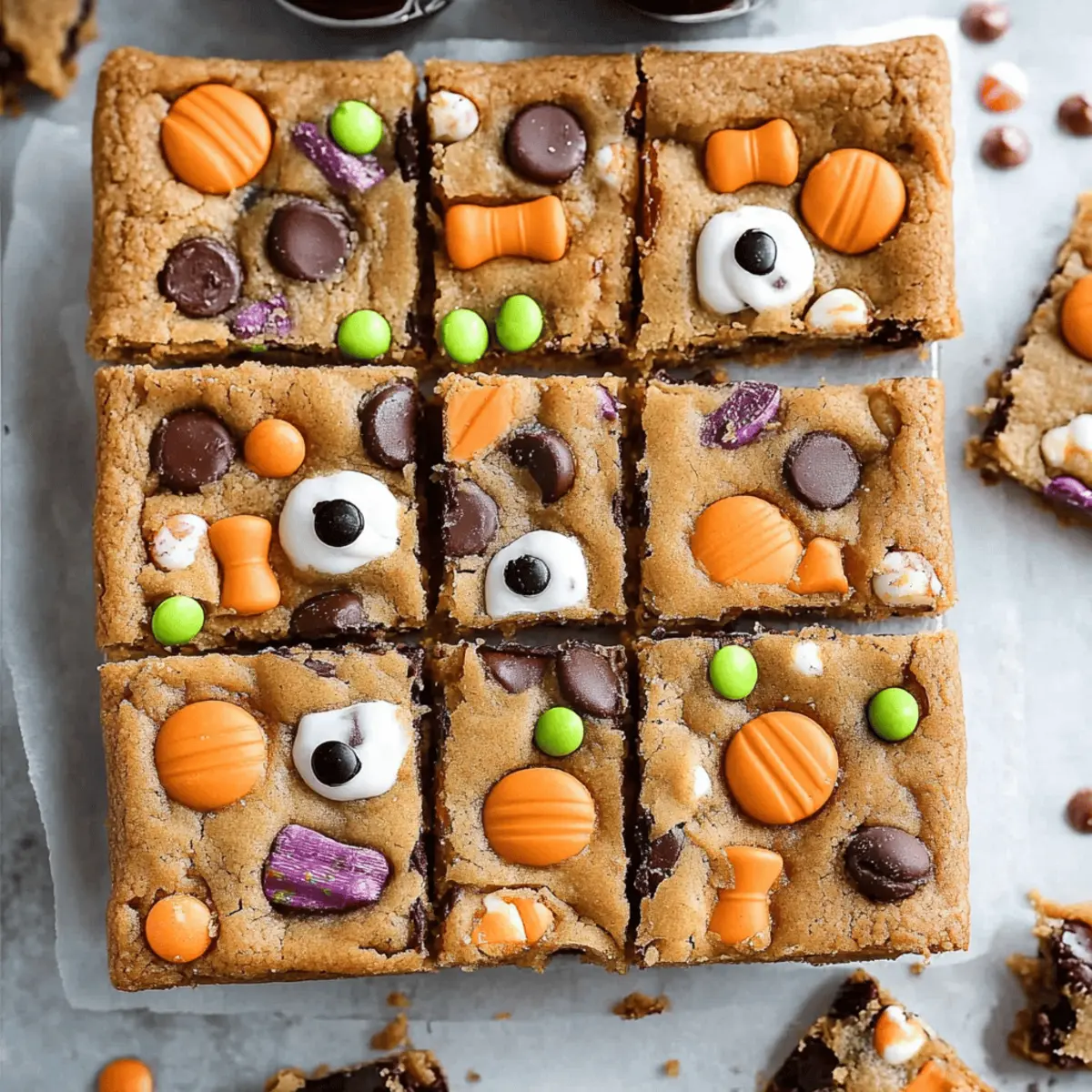 Halloween Candy Cookie Bars