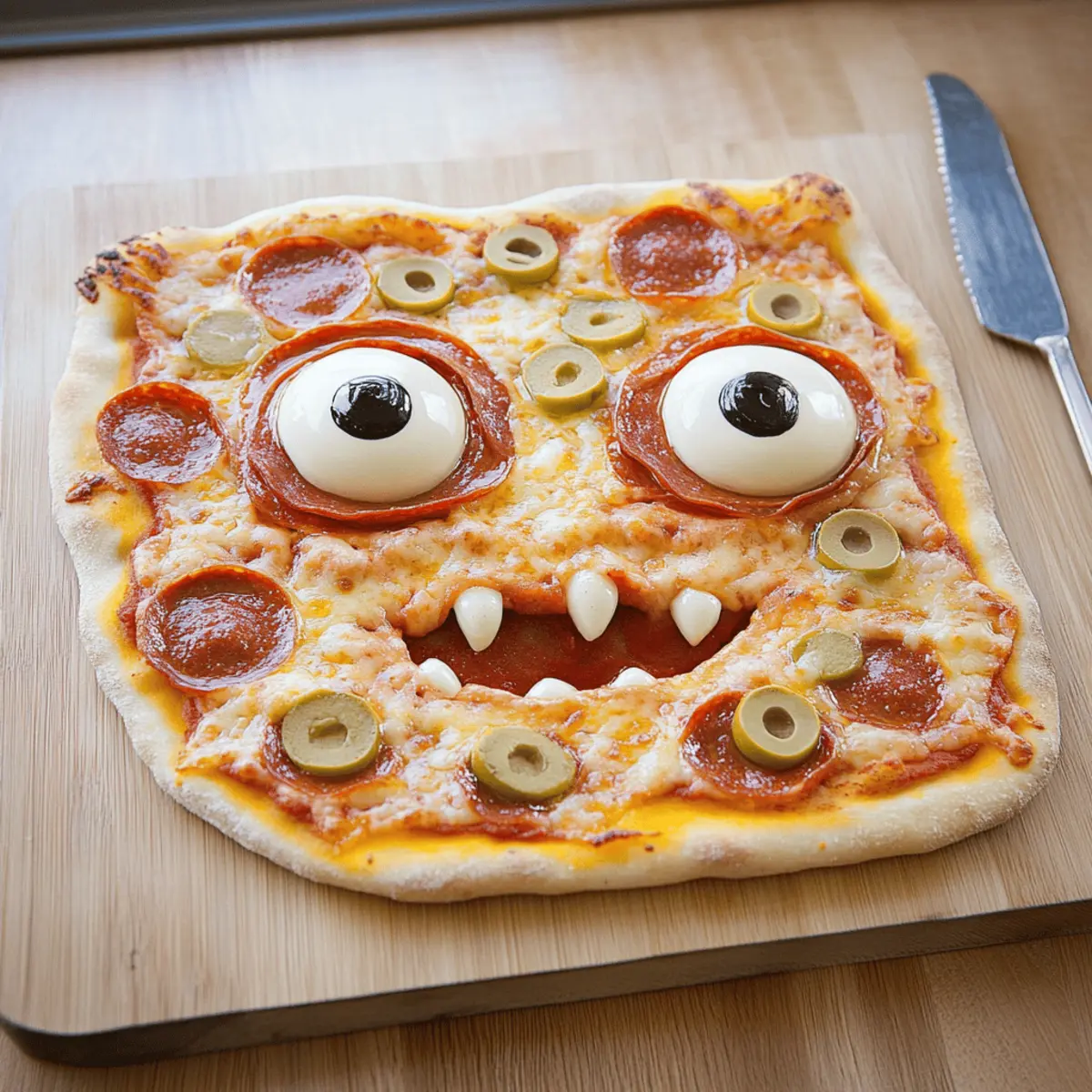 Monster Face Pizza