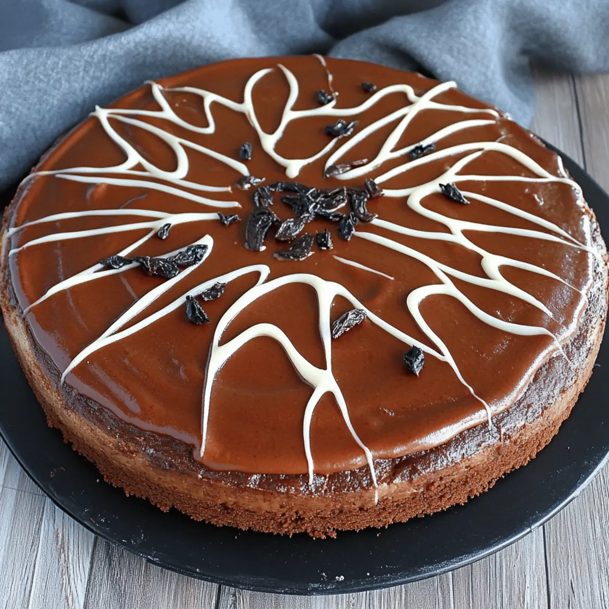 Chocolate Spiderweb Cheesecake
