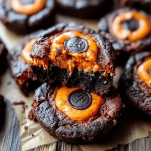 Halloween Oreo Cookie Boo Brownies