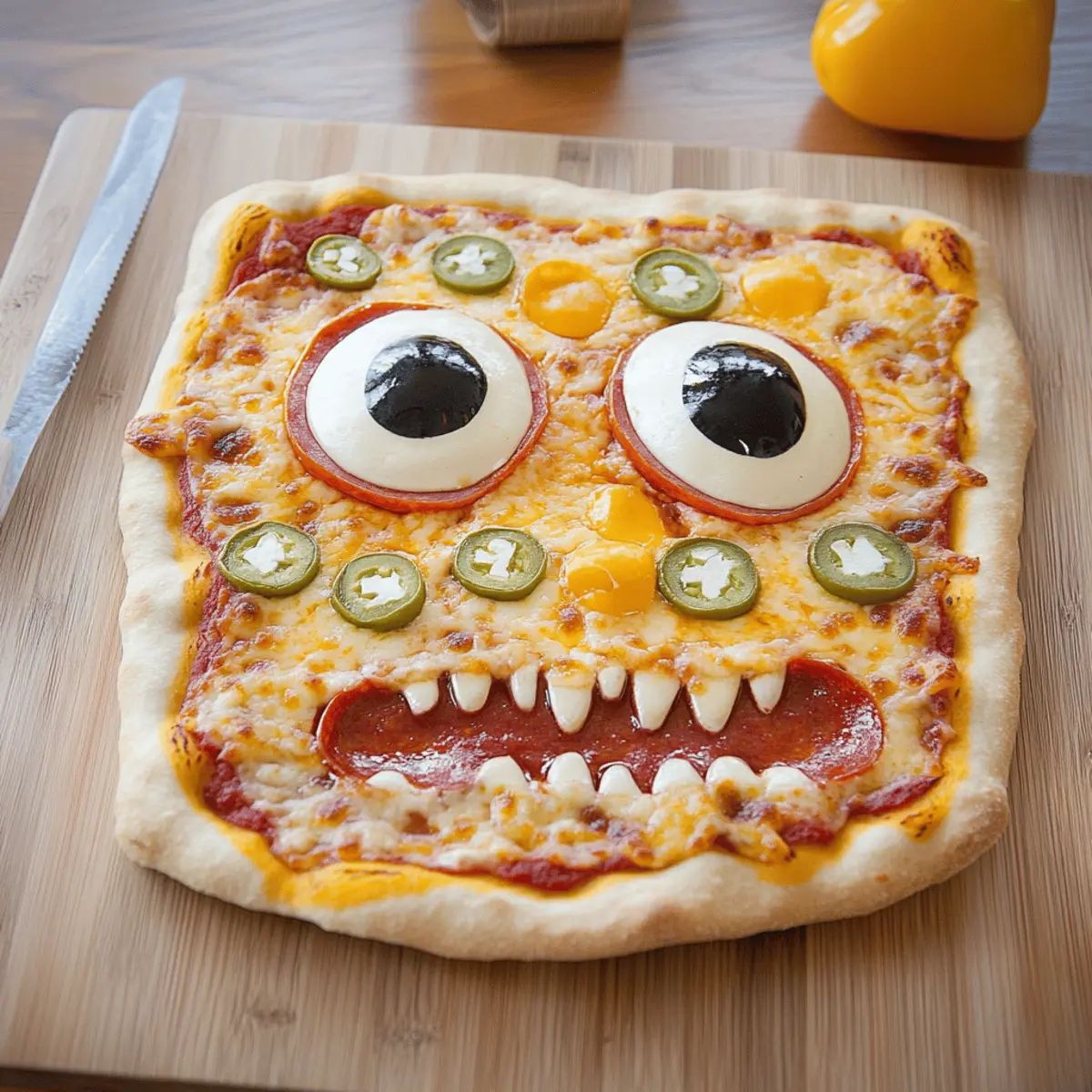 Monster Face Pizza