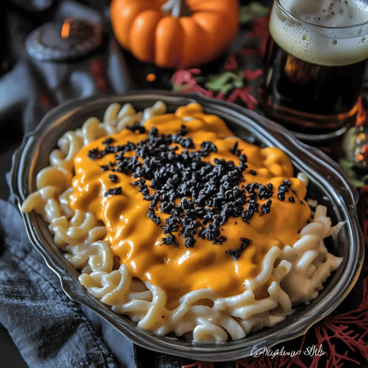 Halloween Pumpkin Ale Mac and Cheese