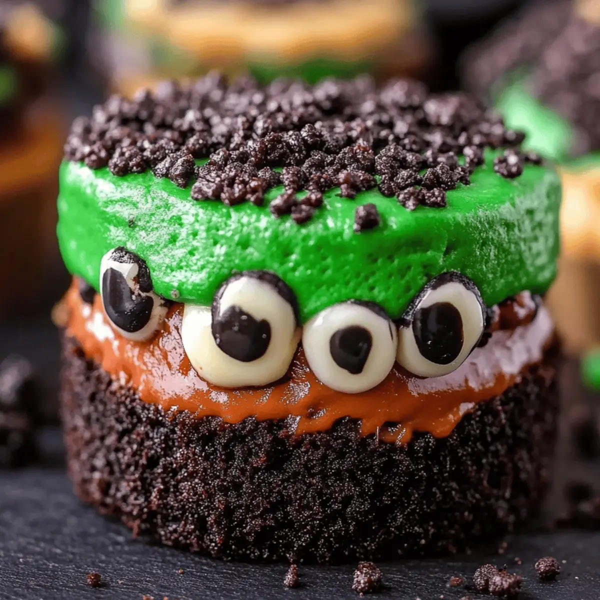Frankenstein Mini Cheesecakes
