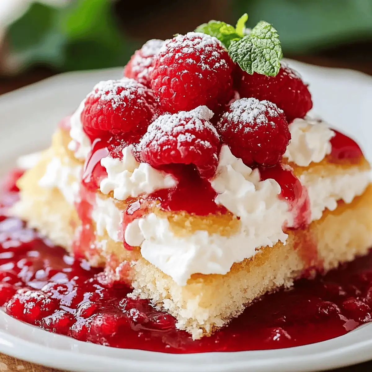 Raspberry Zinger Poke Cake