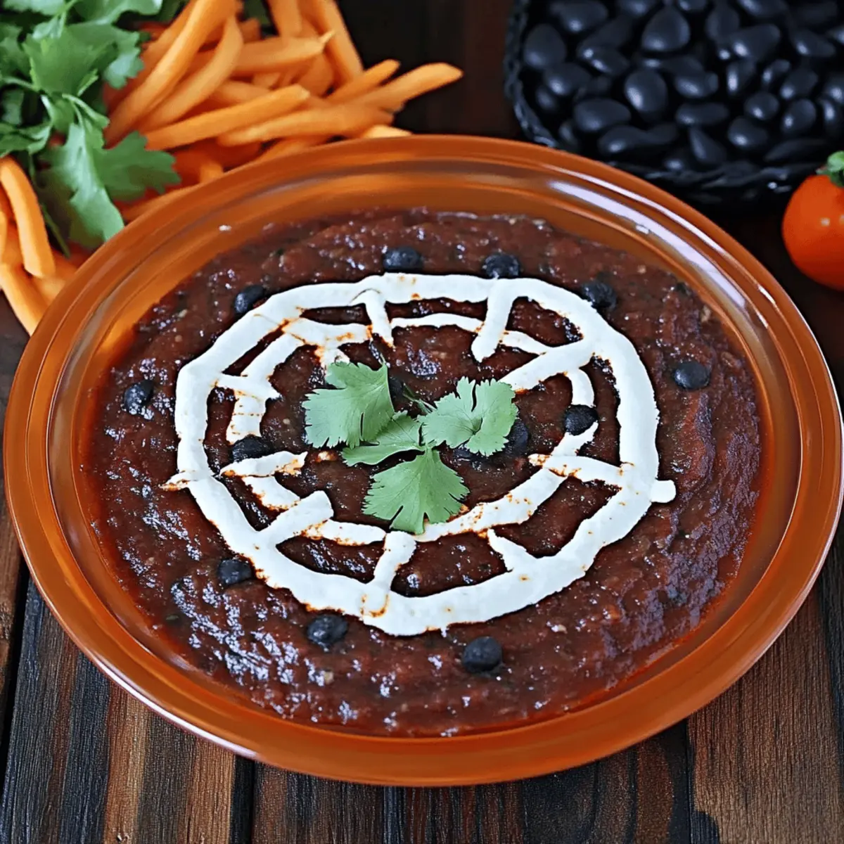 Spider Web Black Bean Dip