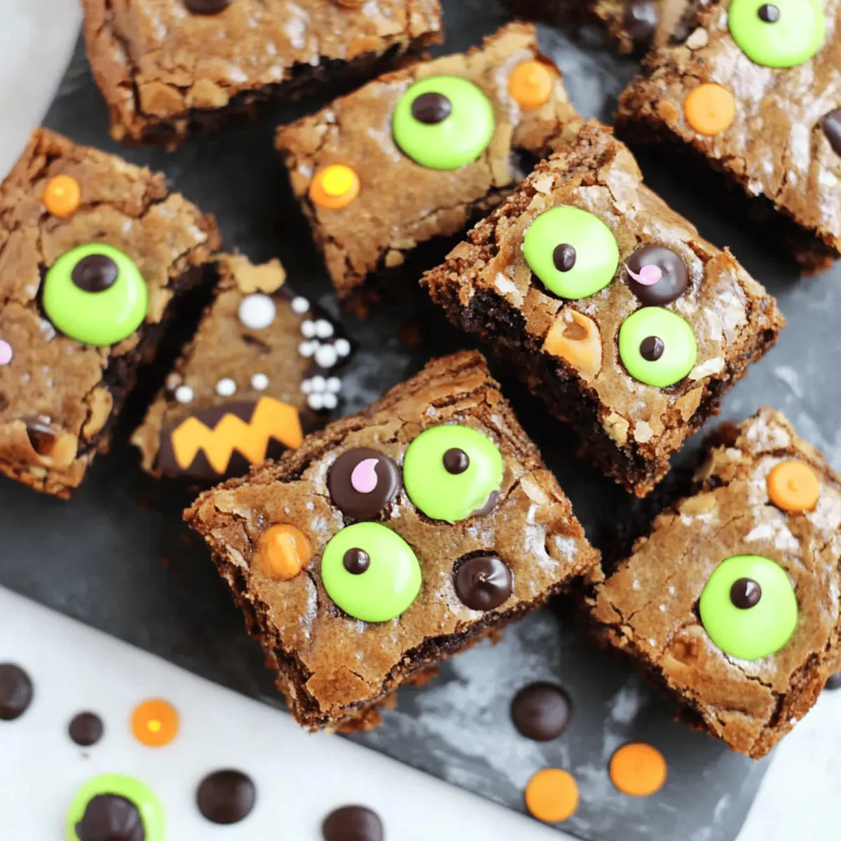 Halloween Monster Brownies