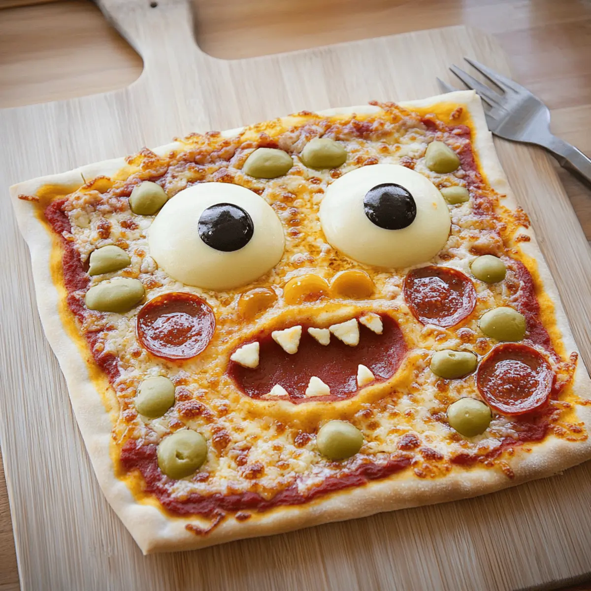 Monster Face Pizza