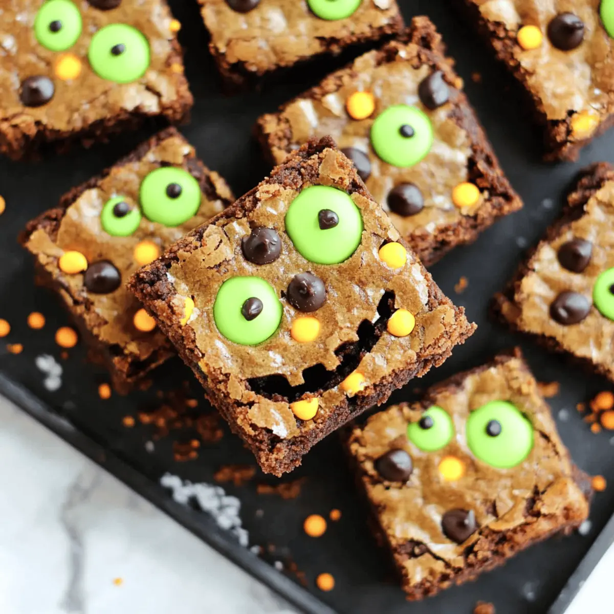 Halloween Monster Brownies