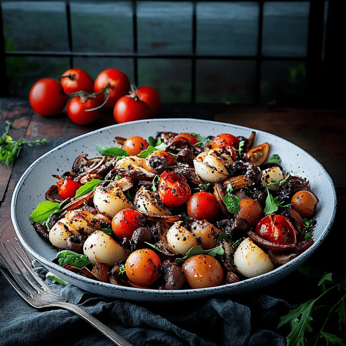 Halloween Caprese Pasta Salad