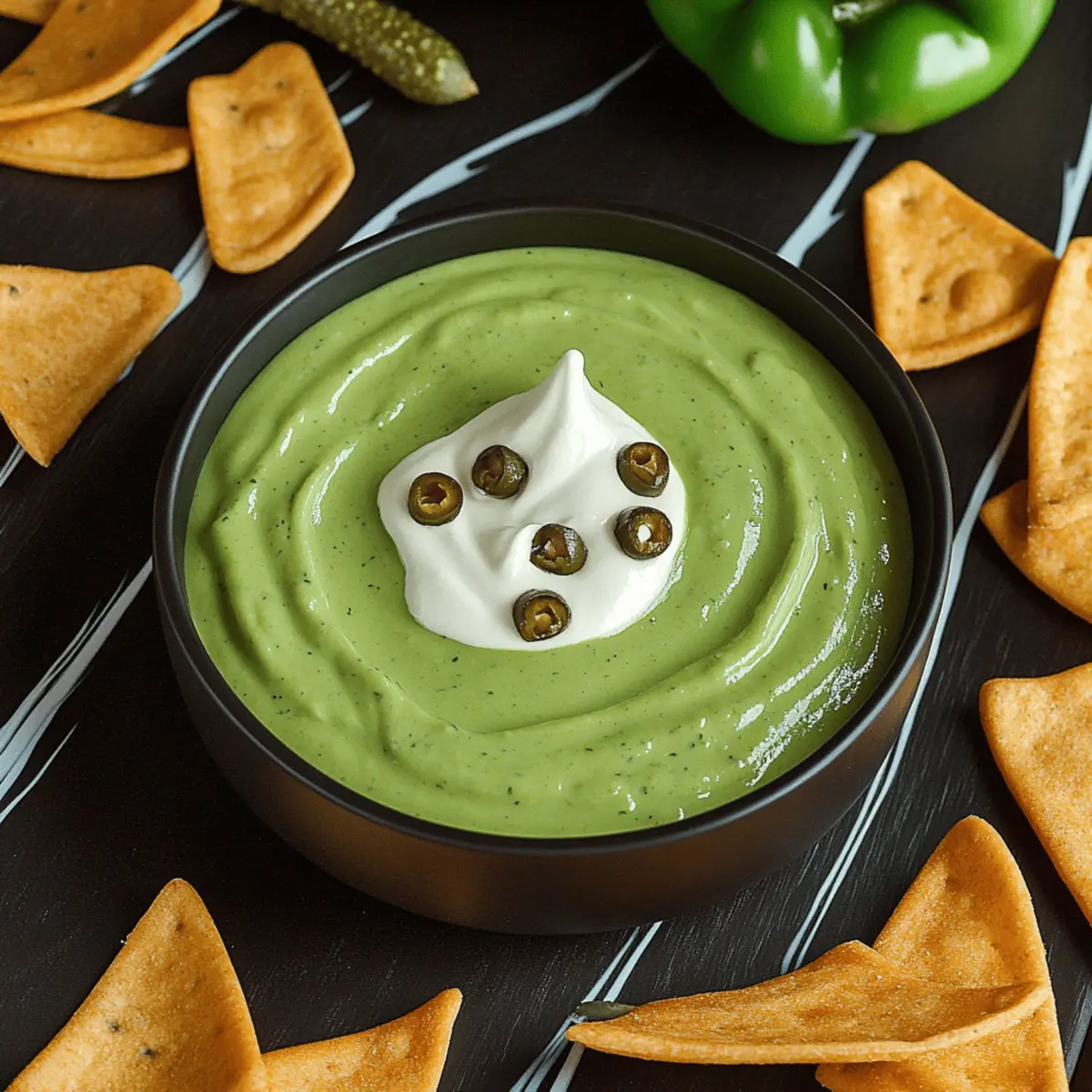 Witch’s Brew Salsa Verde & Cream Dip