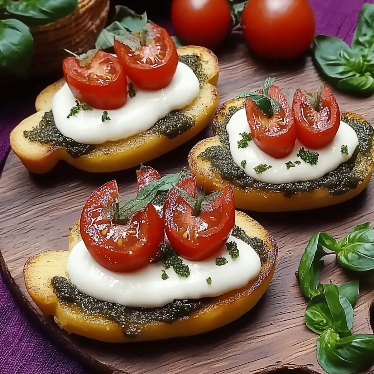 Caprese Crostini Ghosts